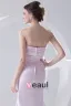 Mote Satin Plissert Bowknot Kjaereste Ermelos Ankel Lengde Brudepikekjoler