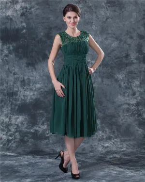 Sabrina Corta Mini Madres Rebordear Gasa Vestidos Invitados Especiales