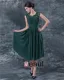 Sabrina Mini-meres Perlant La Robe Courte En Mousseline De Soie Des Robes Invites Speciaux