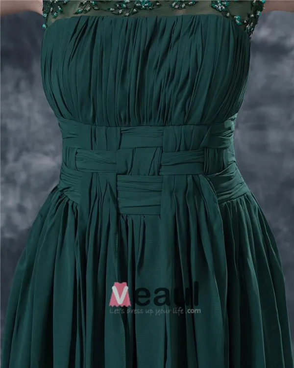 Sabrina Mini-meres Perlant La Robe Courte En Mousseline De Soie Des Robes Invites Speciaux