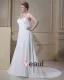 Spaghetti Elegant Bretelles En Satin Parole Longueur Des Robes En Mousseline De Soie Plus La Taille De Mariage Sans Manche