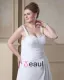 Spaghetti Elegant Bretelles En Satin Parole Longueur Des Robes En Mousseline De Soie Plus La Taille De Mariage Sans Manche