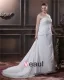A-ligne De Balayage Bretelles En Mousseline De Soie Satin Perle Plus La Robe De Mariage De Taille