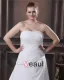 A-ligne De Balayage Bretelles En Mousseline De Soie Satin Perle Plus La Robe De Mariage De Taille