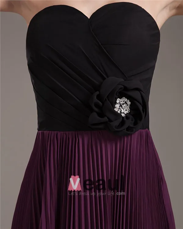 Chiffon Perler Ruffles Kjaereste Gulv Lengde Ballkjoler