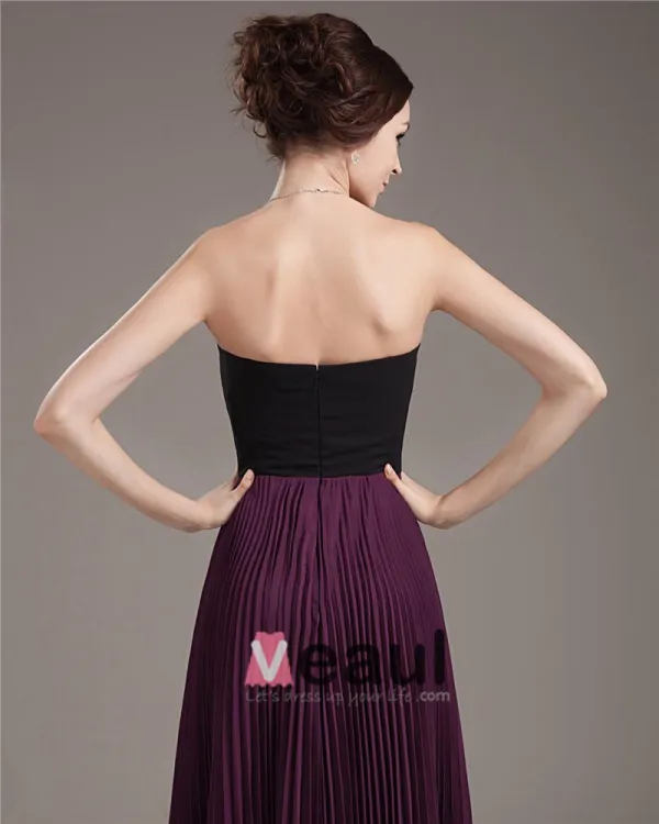 Chiffon Perler Ruffles Kjaereste Gulv Lengde Ballkjoler