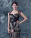 Lace Ruffle Queen Anne Floor Length Mothers of Bride Guests Dresses
