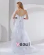 Organza Beading Layered Sweetheart Chapel Train Mermaid Wedding Dress