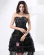 Volants D'organza D'applique Sweetheart Rez-de Robes De Cocktail De Longueur