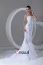 Organza Satin Applique Beaded Sweetheart Court Train Mermaid Bridal Gowns Wedding Dresses