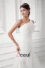 Organza Ruffle One Shoulder Court Train Mermaid Wedding Dress