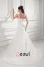 Organza Ruffle One Shoulder Court Train Mermaid Wedding Dress