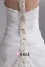 Satin A Volants Paillettes Bretelles Tribunal Train Robe De Mariée Fourreau