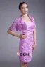 Satin Tulle Flower Strapless Mini Mother Of The Bride Dress