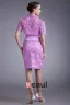 Satin Tulle Flower Strapless Mini Mother Of The Bride Dress