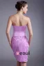 Satin Tulle Flower Strapless Mini Mother Of The Bride Dress