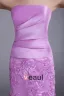 Satin Tulle Flower Strapless Mini Mother Of The Bride Dress