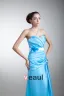 Satin Ruffle Blomst Kjaereste Gulv Lengde Brudepikekjoler
