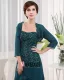 Sweetheart 3/4 Lengde Ermet Glidelas Beading Krusning Gulv Lengde Chiffon Mor Til Bruden Kjole