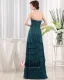 Sweetheart 3/4 Lengde Ermet Glidelas Beading Krusning Gulv Lengde Chiffon Mor Til Bruden Kjole