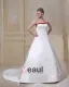 Satin Applique Halter Court Floor Length Plus Size Bridal Gown Wedding Dresses