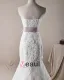 Gracieux Perles Applique Conception De Ceinture Bustier En Tulle Robe De Mariée Sirène