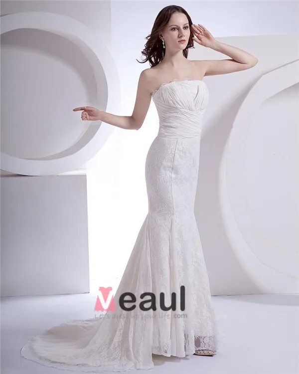Lace Court Mermaid Bridal Gown Wedding Dress