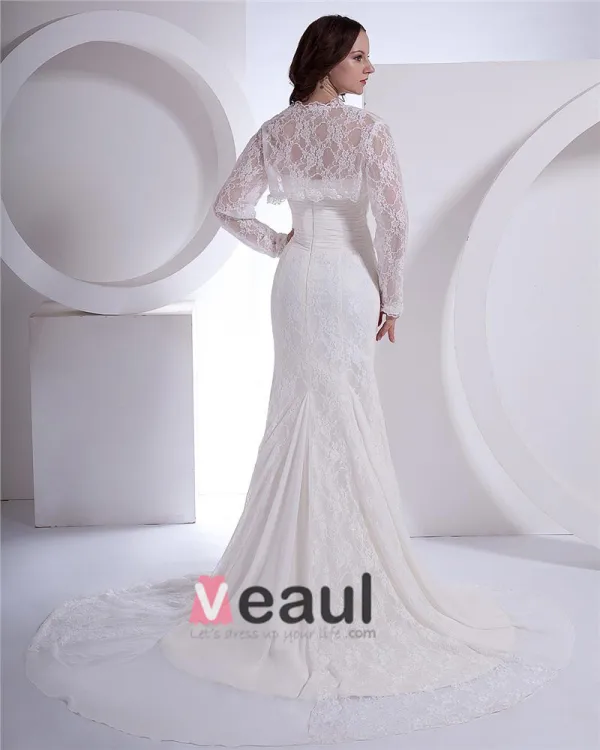 Lace Court Mermaid Bridal Gown Wedding Dress