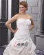 A-ligne Bretelles En Satin De Balayage Plus La Robe De Mariage De Taille