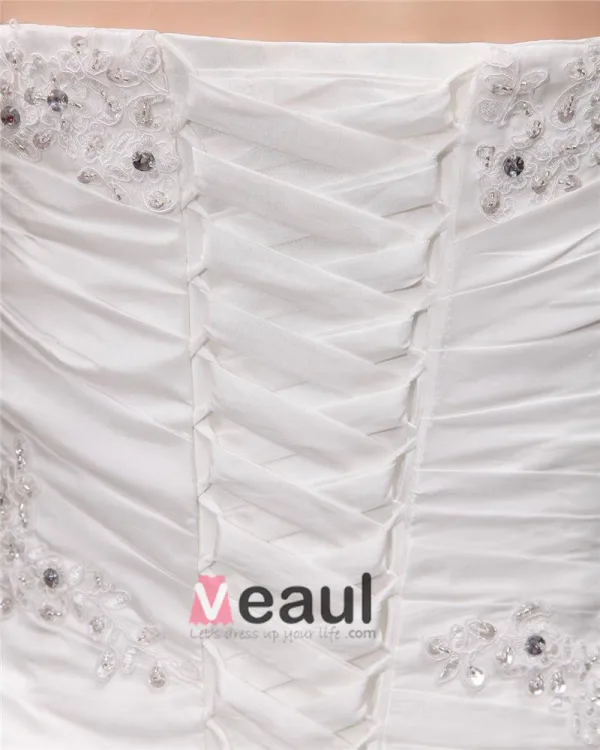 A-ligne Bretelles En Satin De Balayage Plus La Robe De Mariage De Taille