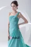 Mousseline De Soie Plissee Une Epaule Etage Robe De Demoiselle D'honneur De Longueur Manches De La Mode