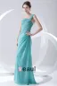 Mousseline De Soie Plissee Une Epaule Etage Robe De Demoiselle D'honneur De Longueur Manches De La Mode