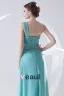 Mousseline De Soie Plissee Une Epaule Etage Robe De Demoiselle D'honneur De Longueur Manches De La Mode