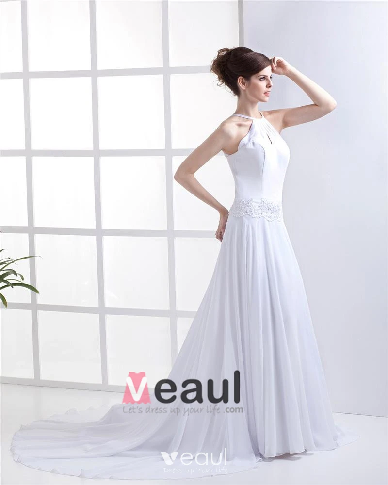 sachin and babi light blue dress Check out this gorgeous wedding gown! It has a high-neck halter neckline  and a see-through lace top with beautiful details. The chiffon skirt flows  nicely, and the back is closed with pretty main image 1