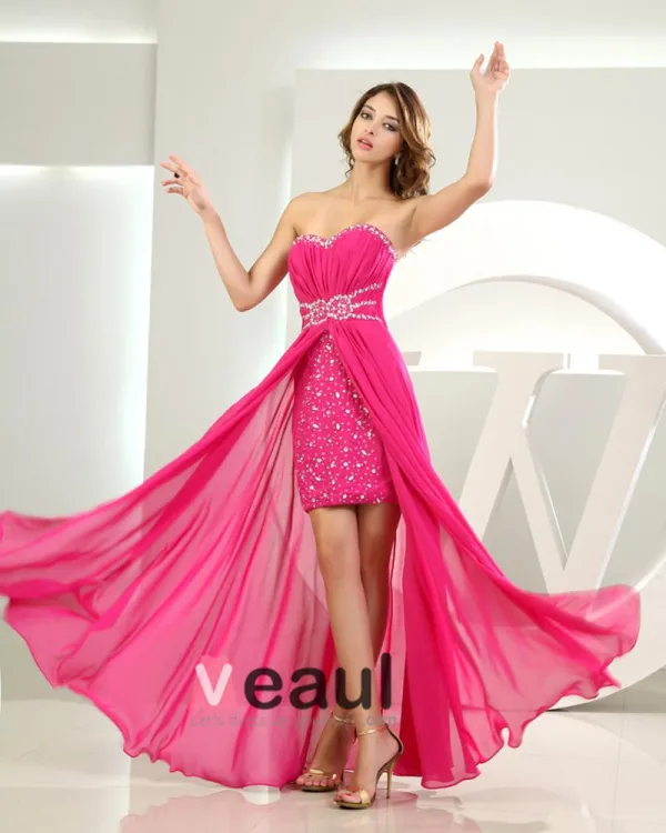 Chiffon Silke Som Satin Silke Beading Kjaereste Ermelos Glidelas Gulv Lengde Plissert Fest Cocktailkjoler