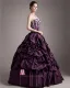 Taffeta Applikere Beading Kjaereste Krusning Gulv Lengde Ballkjoler