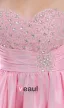 Chiffon Silke Beading Kjaereste Ermelos Rygglose Glidelas Knelange Plissert Cocktail Kjoler Festkjoler