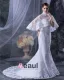 Tulle Strapless Chaoel Beading Applique Sheath Bridal Gown Wedding Dress