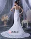 Tulle Strapless Chaoel Beading Applique Sheath Bridal Gown Wedding Dress