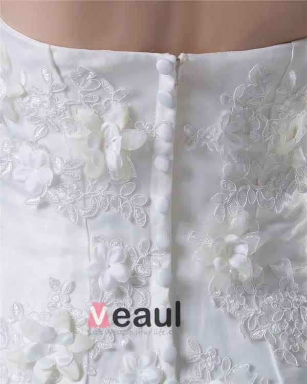 Elegant Beading Applique Sweetheart Floor Length Court Train Yarn Mermaid Wedding Dress
