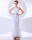 Feather Lace Halter Feather Brush Train Mermaid Wedding Dresses