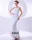 Feather Lace Halter Feather Brush Train Mermaid Wedding Dresses
