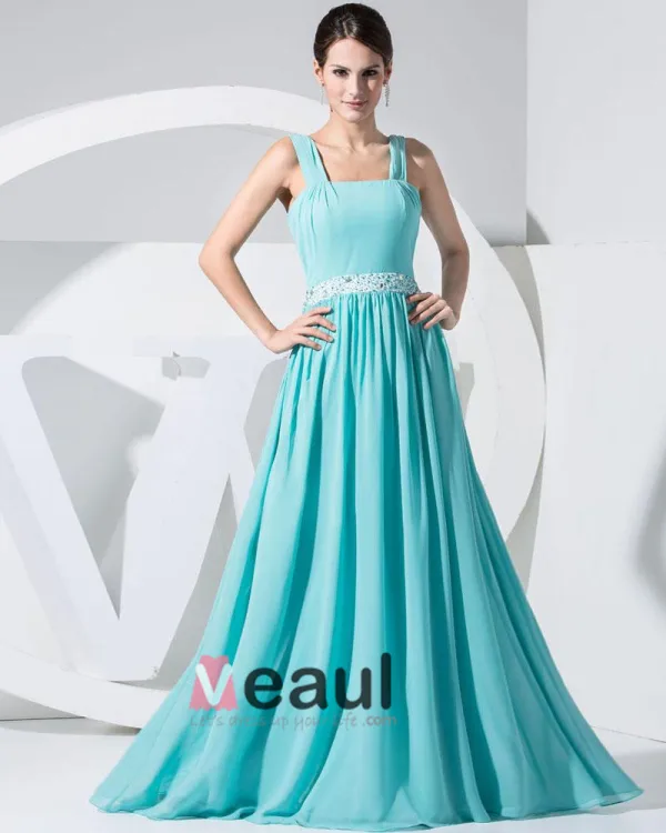 Chiffong Elastisk Silke Som Spagetti Satin Siden Band Beading Armlos Dragkedja Golv Langd Plisserad Aftonklänningar