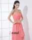Kjaereste Chiffon Ruffle Beaded Lar Lengde Cocktail Kjoler Festkjoler