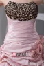 Taffeta Ruffle Flower Floor Length Leopard Prom Dress