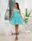 Chiffon Silke Silke Som Satin Kjaereste Krusning Ermelos Rygglose Glidelas Kort Plissert Brudepikekjoler