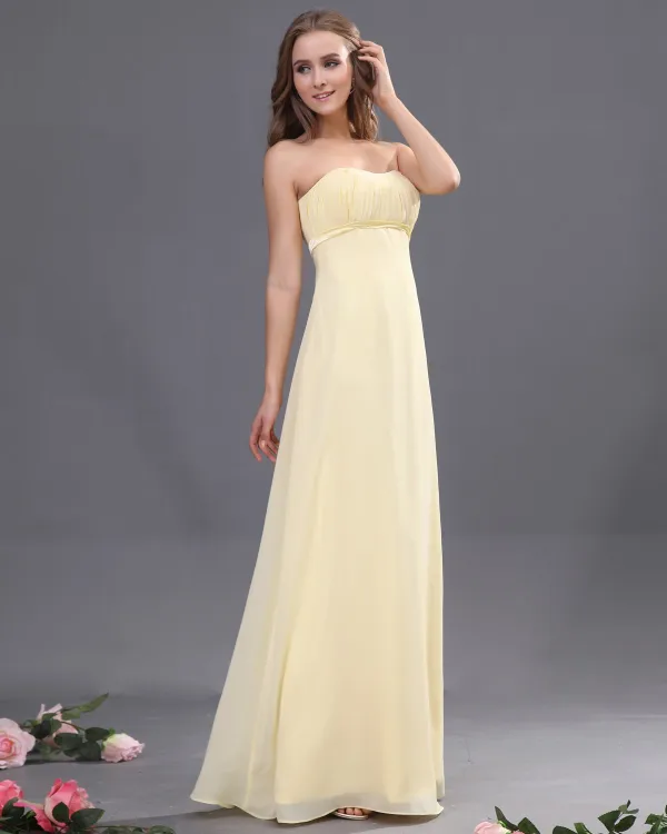 Elegant Imperium Kjaereste Fotside Chiffon Brudepikekjoler