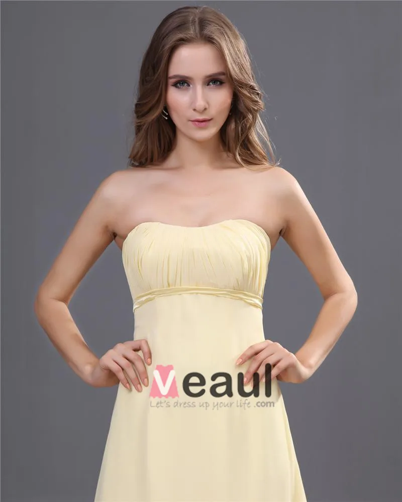 Elegant Imperium Kjaereste Fotside Chiffon Brudepikekjoler