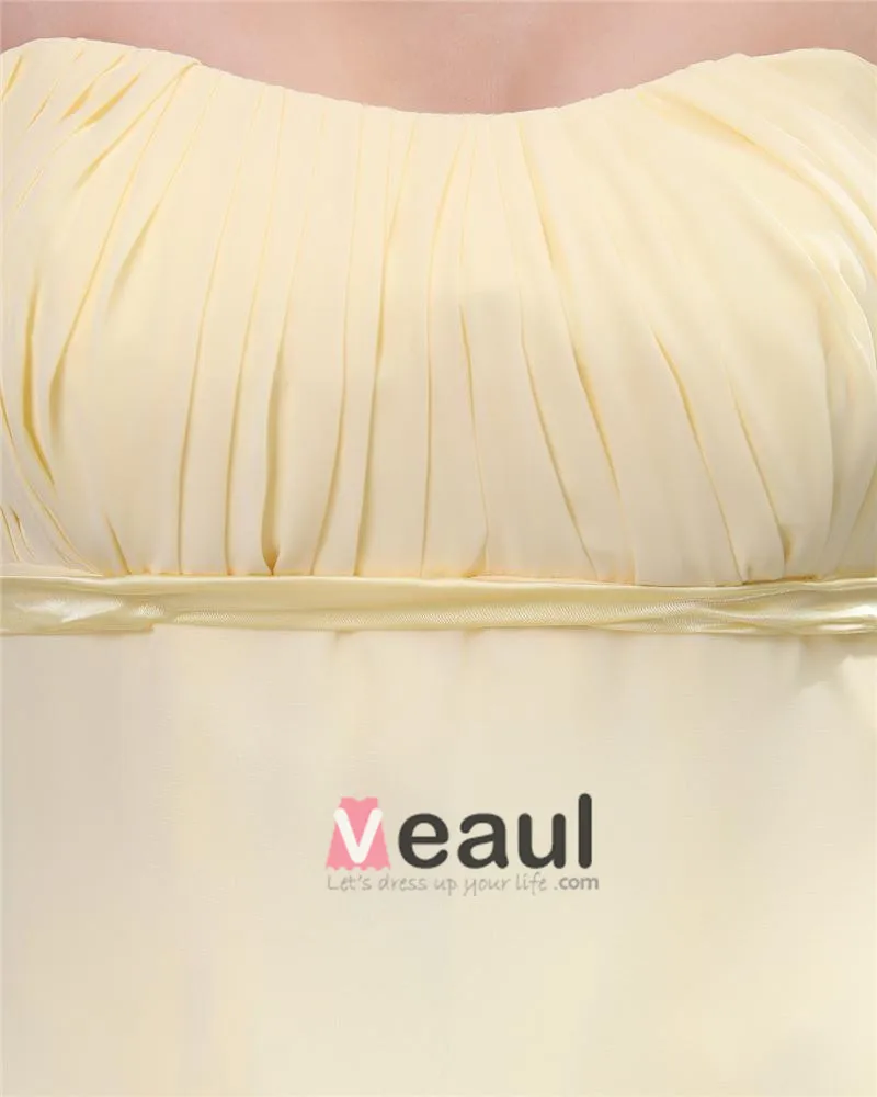 Elegant Imperium Kjaereste Fotside Chiffon Brudepikekjoler