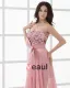 Strapless Asymmetrical Length Paillette Bowknot Chiffon High Low Prom Cocktail Dress
